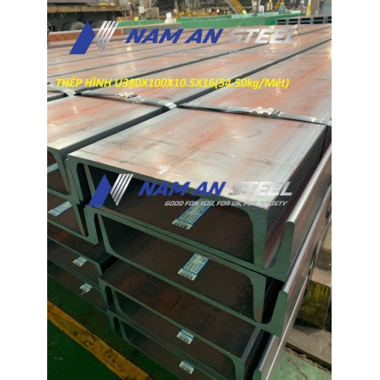 THÉP HÌNH U380X100X10.5X16 (54.50 KG/MÉT)
